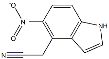 2-(5-nitro-1H-indol-4-yl)acetonitrile 结构式
