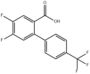 4,5-DIFLUORO-4'-(TRIFLUOROMETHYL)BIPHENYL-2-CARBOXYLIC ACID 结构式