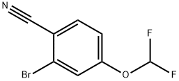 2-Bromo-4-(difluoromethoxy)benzonitrile 结构式