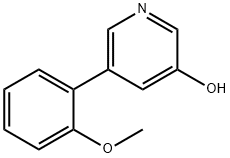 3-Hydroxy-5-(2-methoxyphenyl)pyridine 结构式