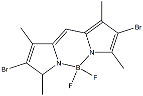 4,4-difluoro-2,6-dibromo-1,3,5,7-tetramethyl-4-bora-3a,4a-diaza-s-indacene 结构式