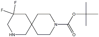tert-butyl 4,4-difluoro-2,9-diazaspiro[5.5]undecane-9-carboxylate 结构式