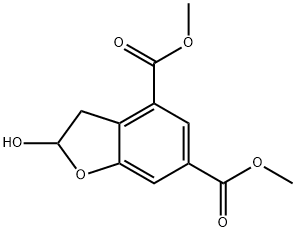 二甲基2-羟基-2,3-二氢苯并呋喃-4,6-二羧酸酯 结构式