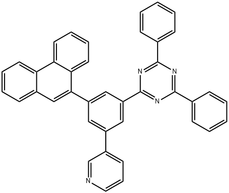 2-(3-(菲-9-基)-5-(吡啶-3-基)苯基)-4,6-二苯基-1,3,5-三嗪 结构式