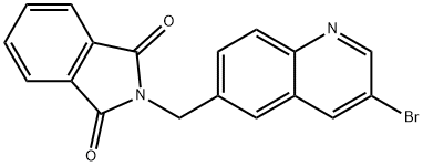1H-Isoindole-1,3(2H)-dione, 2-[(3-bromo-6-quinolinyl)methyl]- 结构式