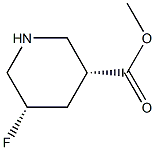 methyl (3R,5S)-5-fluoropiperidine-3-carboxylate 结构式