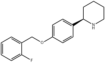 (2R)-2-(4-[(2-FLUOROPHENYL)METHOXY]PHENYL)PIPERIDINE 结构式