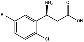 (3S)-3-AMINO-3-(5-BROMO-2-CHLOROPHENYL)PROPANOIC ACID 结构式