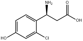 (3S)-3-AMINO-3-(2-CHLORO-4-HYDROXYPHENYL)PROPANOIC ACID 结构式