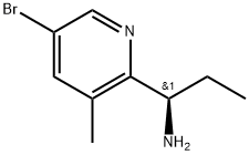 (1R)-1-(5-BROMO-3-METHYL(2-PYRIDYL))PROPYLAMINE 结构式