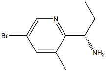 (1S)-1-(5-BROMO-3-METHYL(2-PYRIDYL))PROPYLAMINE 结构式