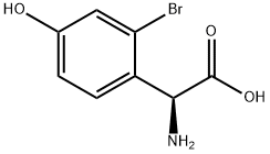 (2S)-2-AMINO-2-(2-BROMO-4-HYDROXYPHENYL)ACETIC ACID 结构式