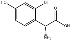 (2R)-2-AMINO-2-(2-BROMO-4-HYDROXYPHENYL)ACETIC ACID 结构式
