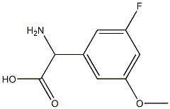 2-amino-2-(3-fluoro-5-methoxyphenyl)acetic acid 结构式
