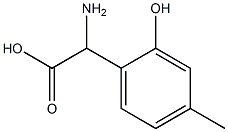 2-AMINO-2-(2-HYDROXY-4-METHYLPHENYL)ACETIC ACID 结构式