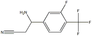 3-AMINO-3-[3-FLUORO-4-(TRIFLUOROMETHYL)PHENYL]PROPANENITRILE 结构式