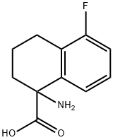 1-AMINO-5-FLUORO-1,2,3,4-TETRAHYDRONAPHTHALENECARBOXYLIC ACID 结构式