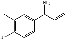 1-(4-溴-3-甲基苯基)丙-2-烯-1-胺 结构式