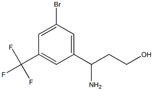 3-AMINO-3-[5-BROMO-3-(TRIFLUOROMETHYL)PHENYL]PROPAN-1-OL 结构式