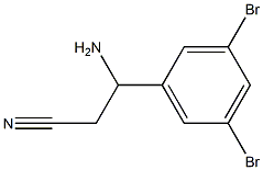 3-AMINO-3-(3,5-DIBROMOPHENYL)PROPANENITRILE 结构式