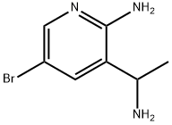3-(1-aminoethyl)-5-bromopyridin-2-amine 结构式