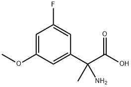2-amino-2-(3-fluoro-5-methoxyphenyl)propanoic acid 结构式
