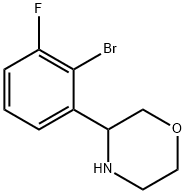 3-(2-BROMO-3-FLUOROPHENYL)MORPHOLINE 结构式