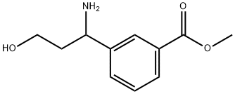 METHYL 3-(1-AMINO-3-HYDROXYPROPYL)BENZOATE 结构式
