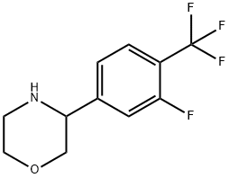 3-[3-FLUORO-4-(TRIFLUOROMETHYL)PHENYL]MORPHOLINE 结构式