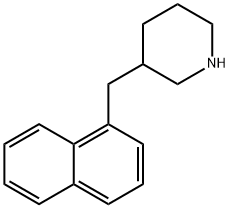 3-(萘-1-基甲基)哌啶 结构式