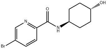 5-溴-N-(反式-4-羟基环己基)-2-吡啶甲酰胺 结构式