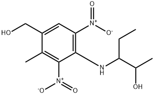 3-((4-(hydroxymethyl)-3-methyl-2,6-dinitrophenyl)amino)pentan-2-ol 结构式