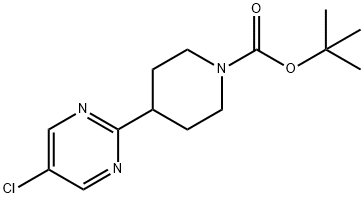 5-Chloro-2-(N-Boc-piperidin-4-yl)pyrimidine 结构式
