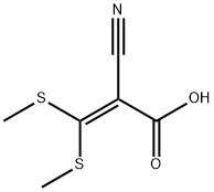 2-氰基-3,3-双(甲硫基)丙烯酸 结构式