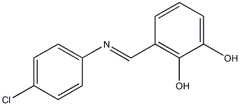 3-{[(4-chlorophenyl)imino]methyl}-1,2-benzenediol 结构式
