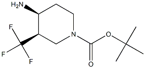 tert-butyl (3R,4S)-4-amino-3-(trifluoromethyl)piperidine-1-carboxylate 结构式