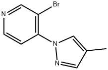 3-BROMO-4-(4-METHYL-1H-PYRAZOL-1-YL)PYRIDINE 结构式