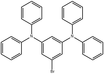 5-溴-N,N,N',N'-四苯基-苯-1,3-二胺 结构式