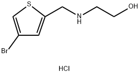 2-{[(4-bromothiophen-2-yl)methyl]amino}ethan-1-ol hydrochloride 结构式