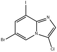 6-溴-3-氯-8-碘咪唑并[1,2-A]吡啶 结构式