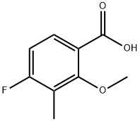 4-氟-2-甲氧基-3-甲基苯甲酸 结构式