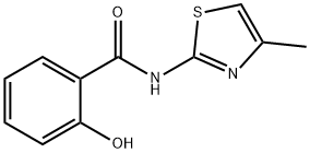 2-hydroxy-N-(4-methyl-1,3-thiazol-2-yl)benzamide 结构式