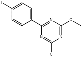 2-Chloro-4-(4-fluorophenyl)-6-methoxy-1,3,5-triazine 结构式