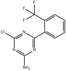 2-Amino-4-chloro-6-(2-trifluoromethylphenyl)-1,3,5-triazine 结构式
