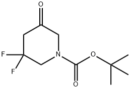 3,3-二氟-5-氧代哌啶-1-羧酸叔丁酯 结构式