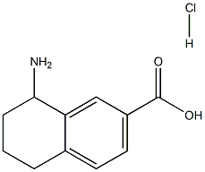 8-氨基-5,6,7,8-四氢化萘-2-羧酸盐酸盐 结构式