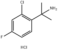 2-(2-chloro-4-fluorophenyl)propan-2-amine hydrochloride 结构式