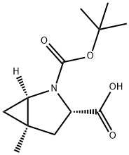 (1R,3S,5R)-2-(tert-butoxycarbonyl)-5-methyl-2-azabicyclo[3.1.0]hexane-3-carboxylic acid 结构式