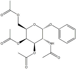 Phenyl 2-acetamido-3,4,6-tri-O-acetyl-2-deoxy-a-D-galactopyranoside 结构式