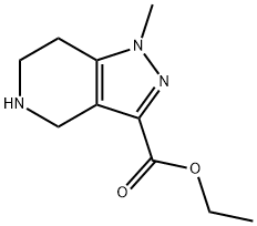 1-甲基-4,5,6,7-四氢-1H-吡唑[4,3-C]吡啶-3-甲酸乙酯 结构式